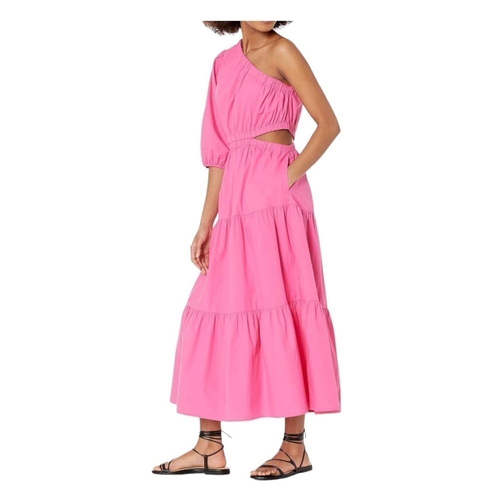 The Drop April cut out midi pink dress